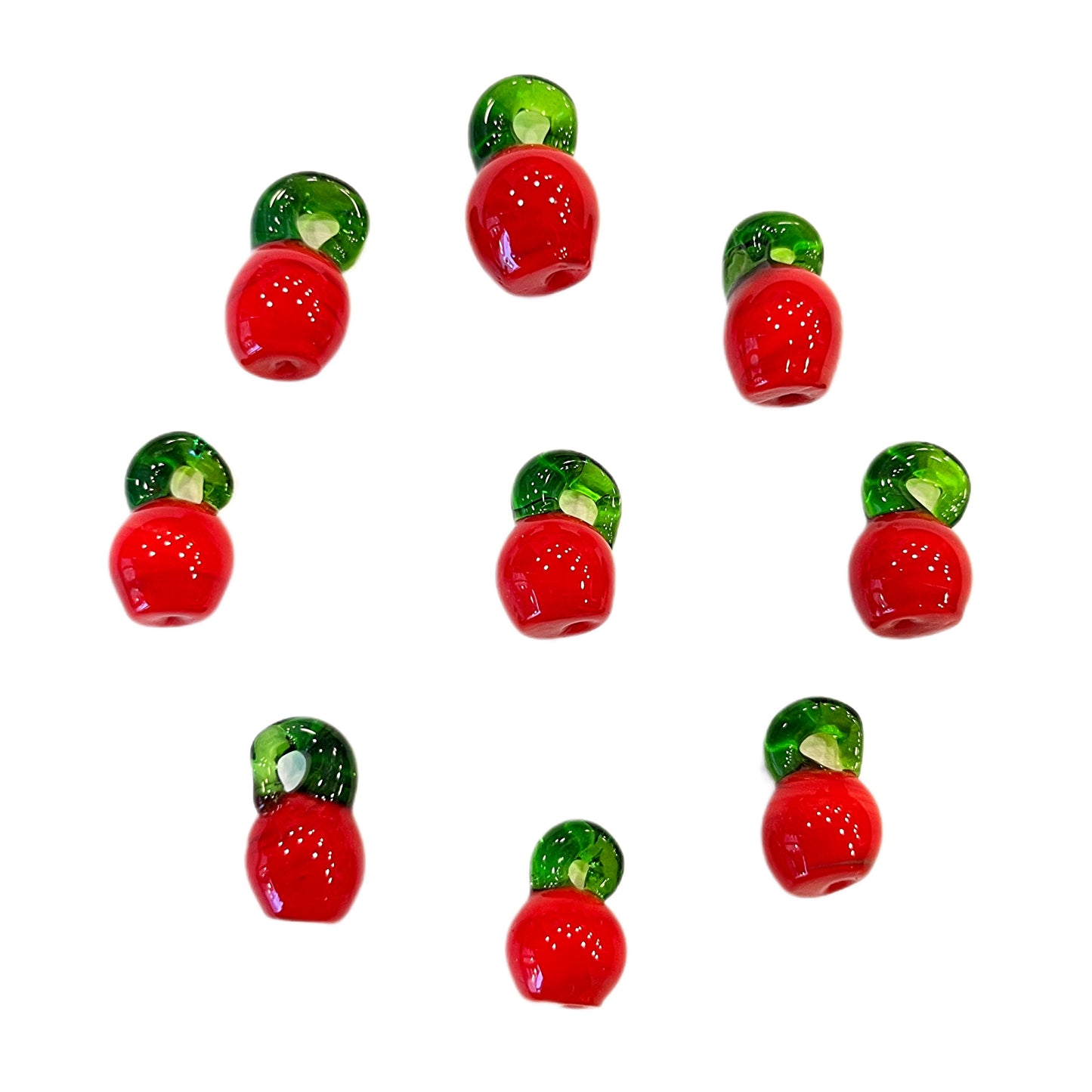 Figuras en Vidrio de Manzana ( 1,7cm aprox ) 🍎