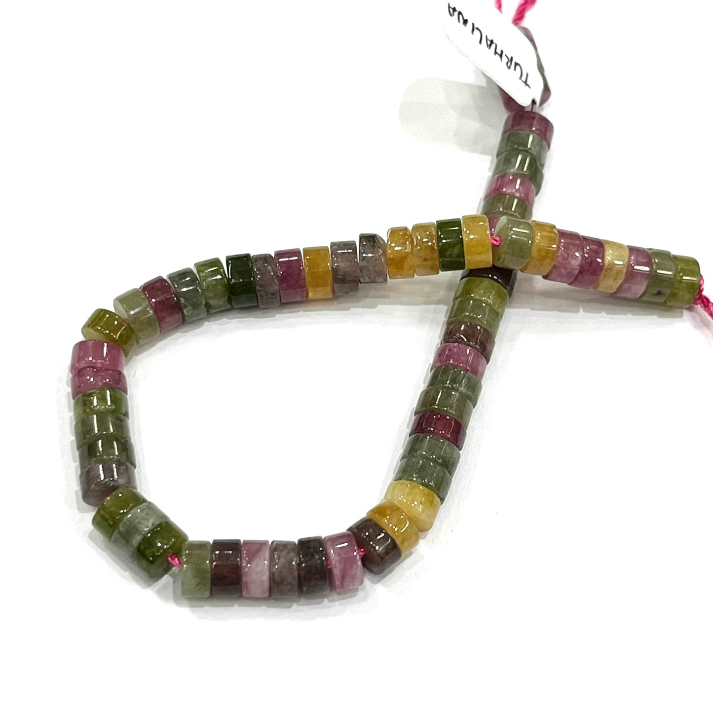 Sarta Róndela Plana Turmalina 3*6mm