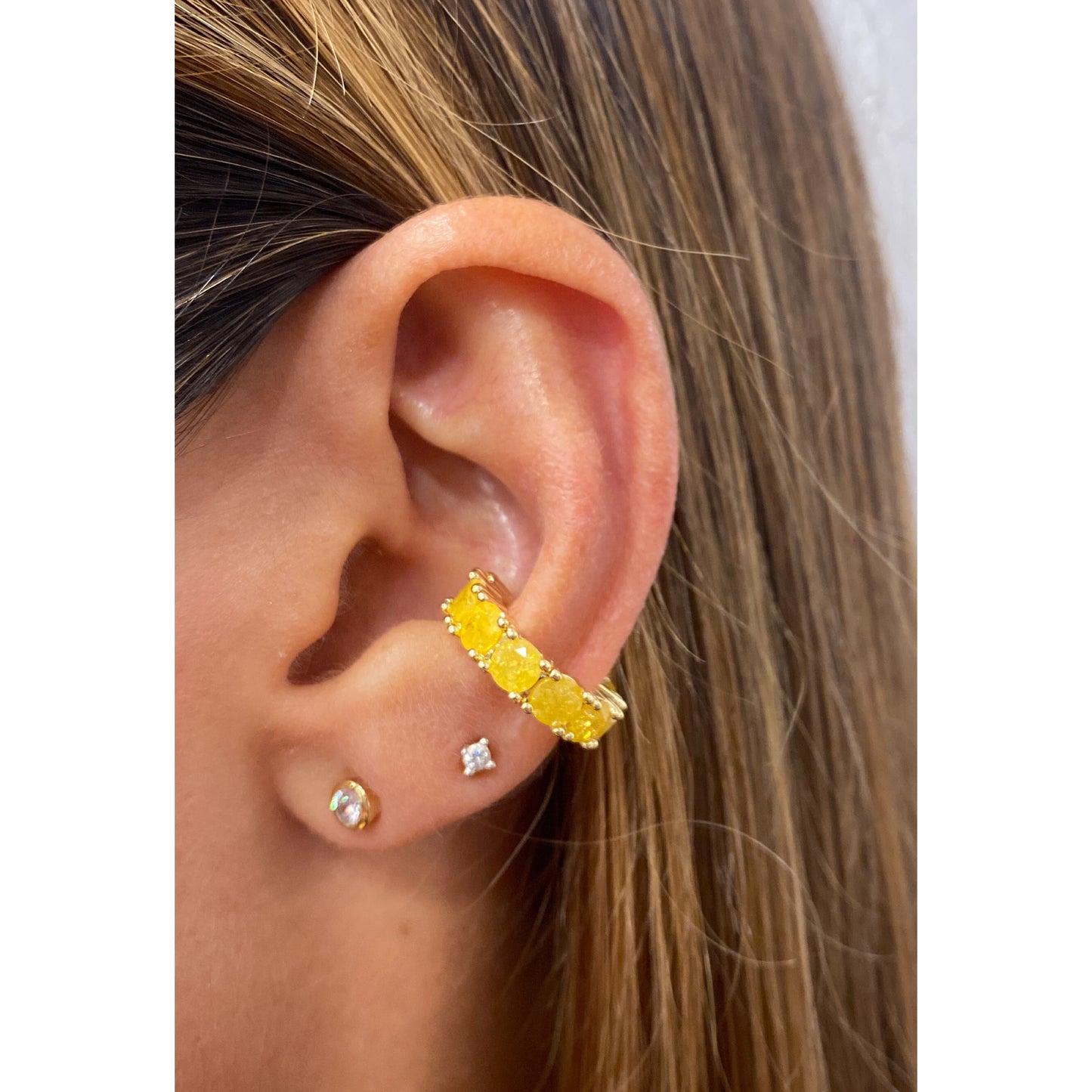 Earcuff UNAY Amarillo Craquelado