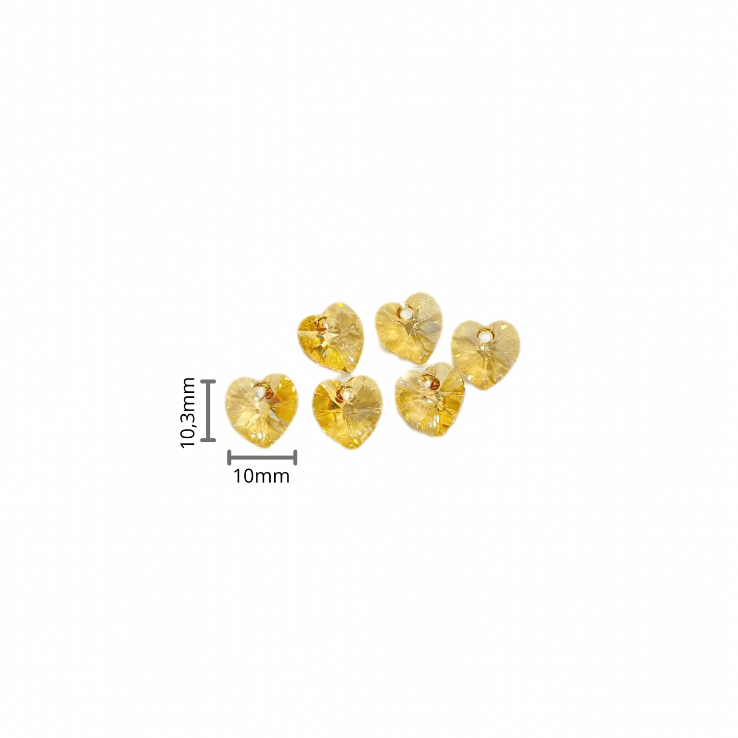 Corazón Swarovski 6228 Golden Shadow 10.3x10mm