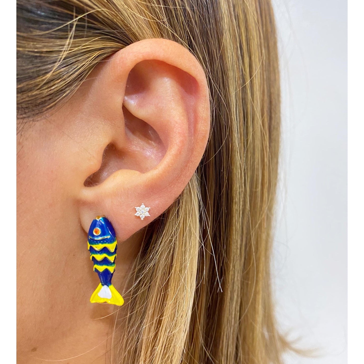 Aretes UKIM Azul Oscuro