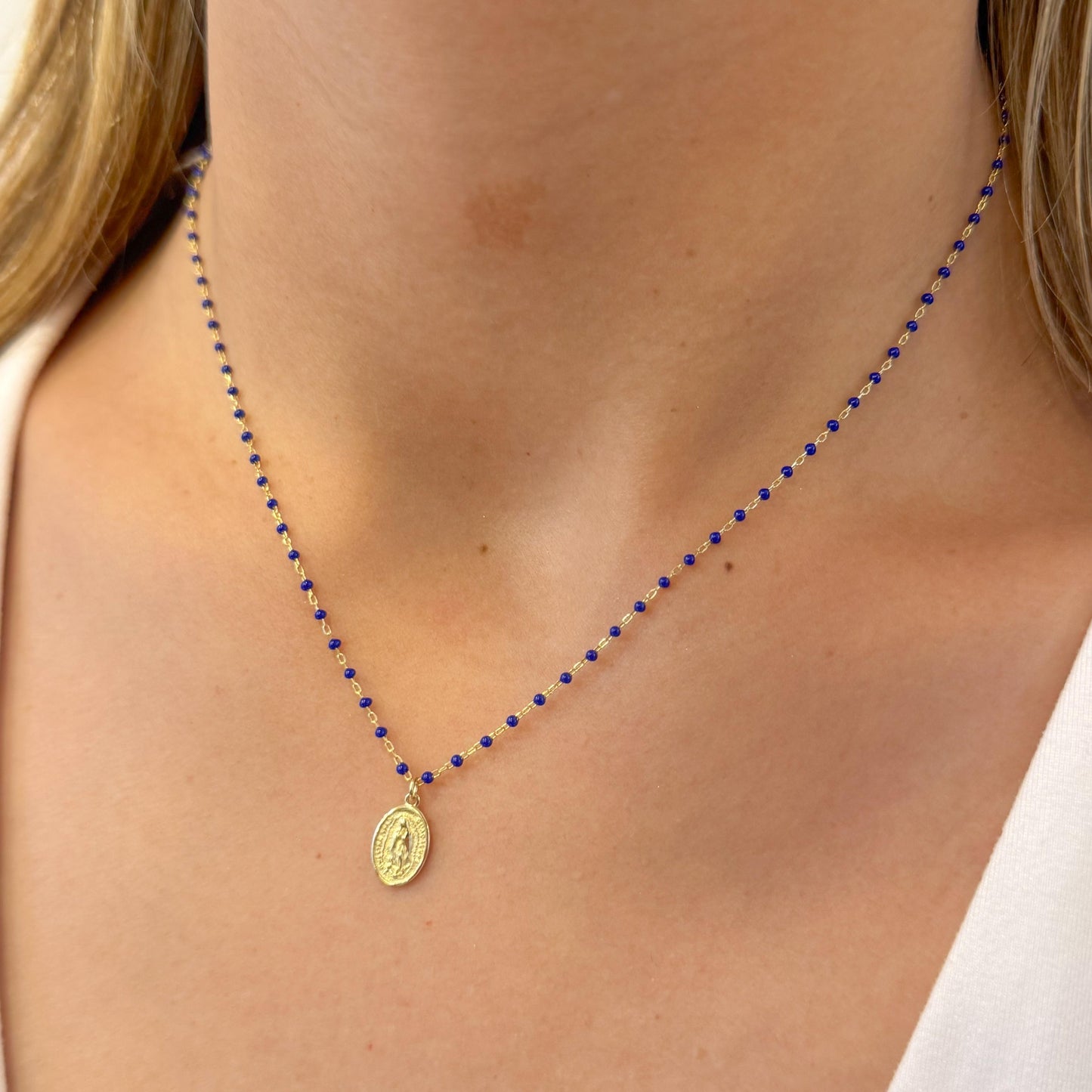 Collar CERU Azul (Virgen de la Guadalupe)