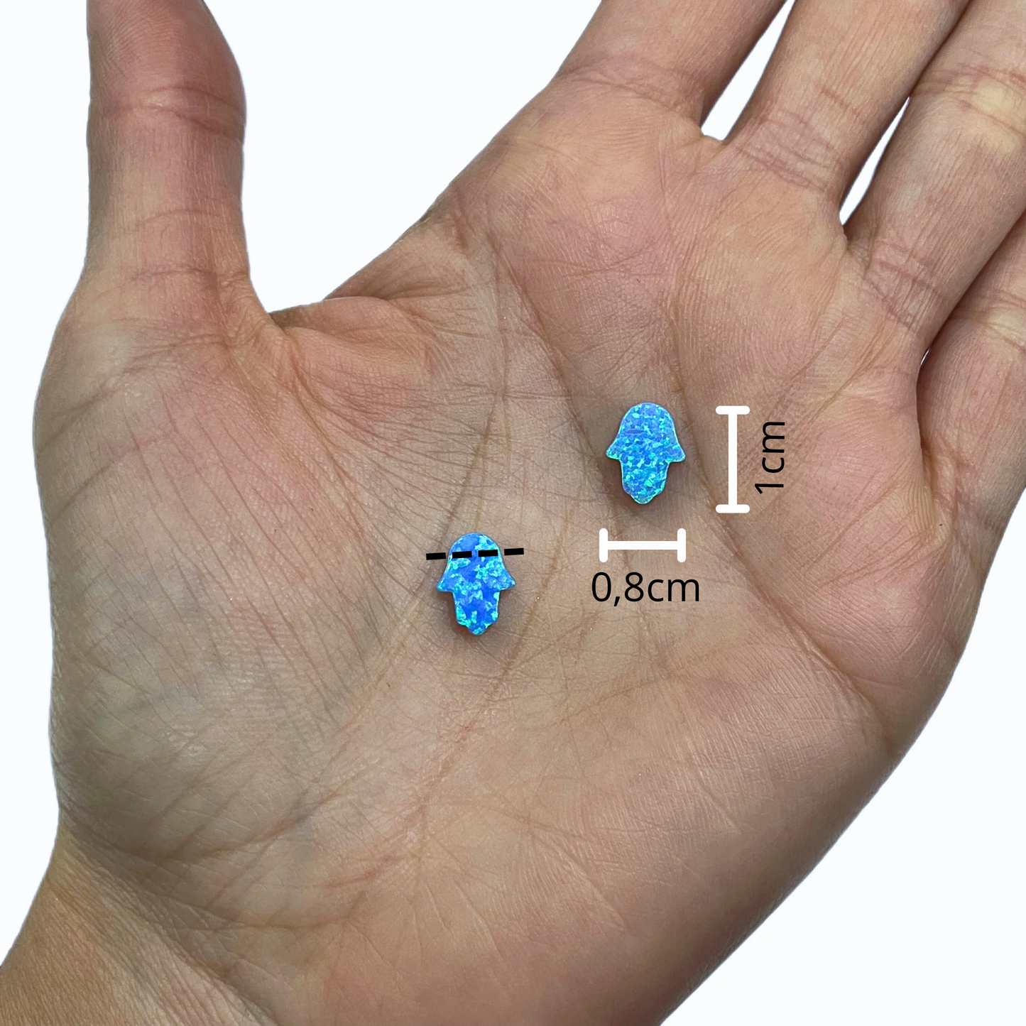 Opalo Hamsa Pequeña Azul
