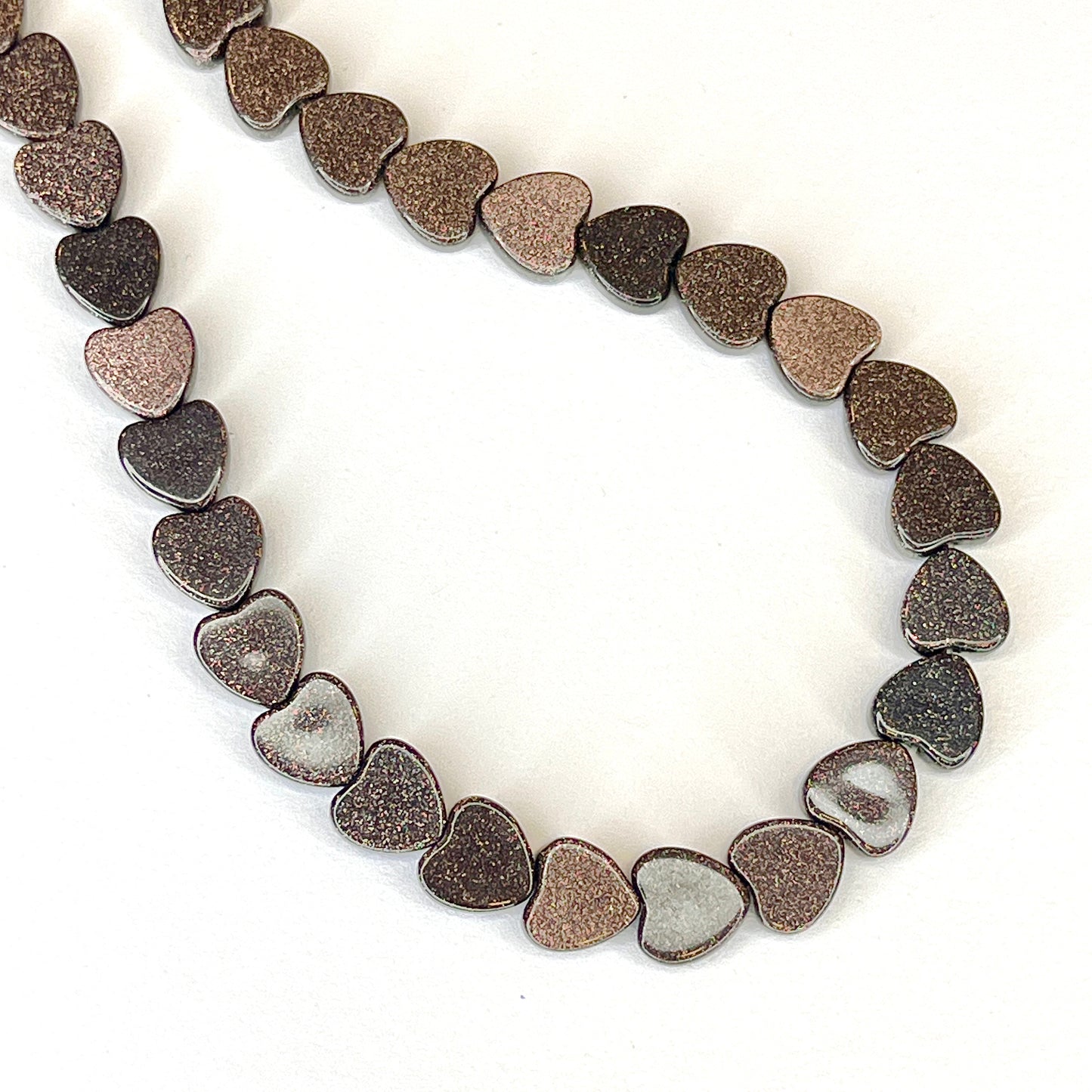 Corazón Lluvia de Noche Bronce 8mm