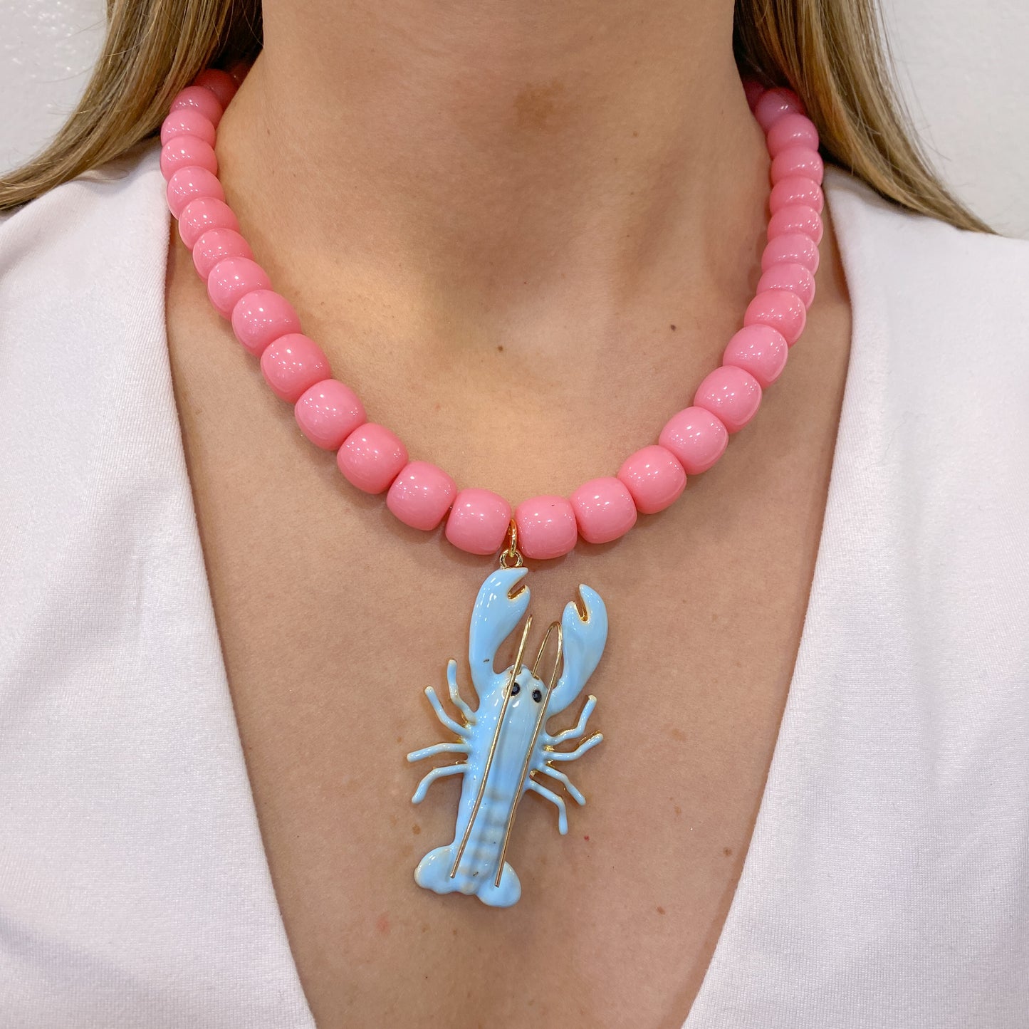 Collar ULKAZE Palo Rosa / Turquesa🦞