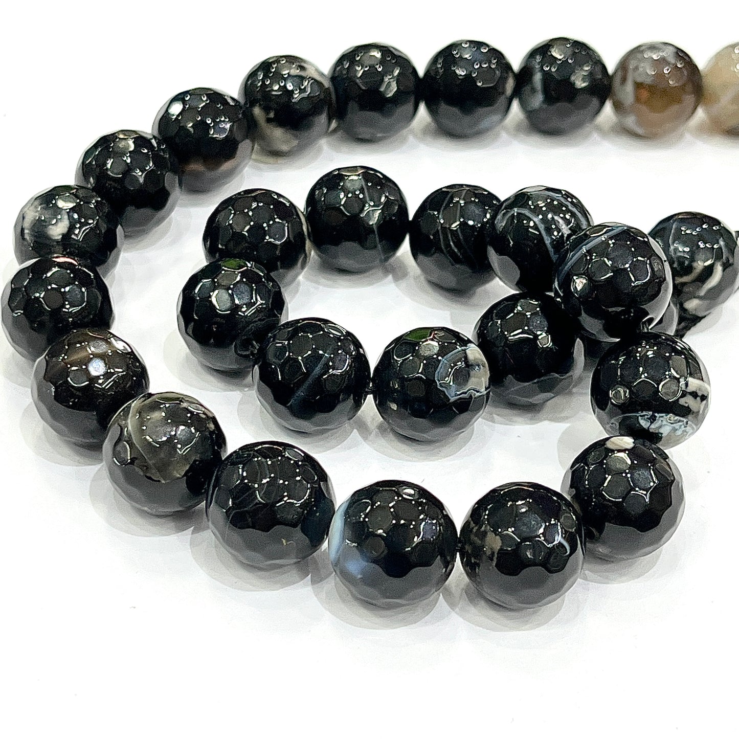 Sarta Agata Negra 14mm