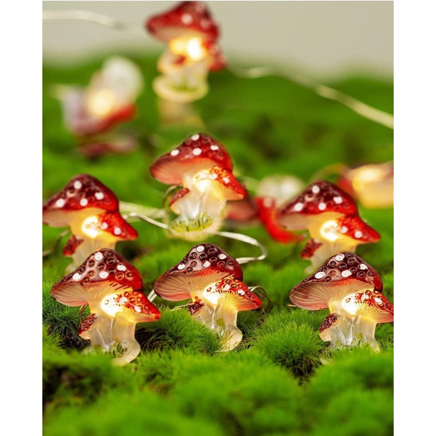 ✨🍄Cadena de Luces Decorativas De Hongos LED 🍄⭐️