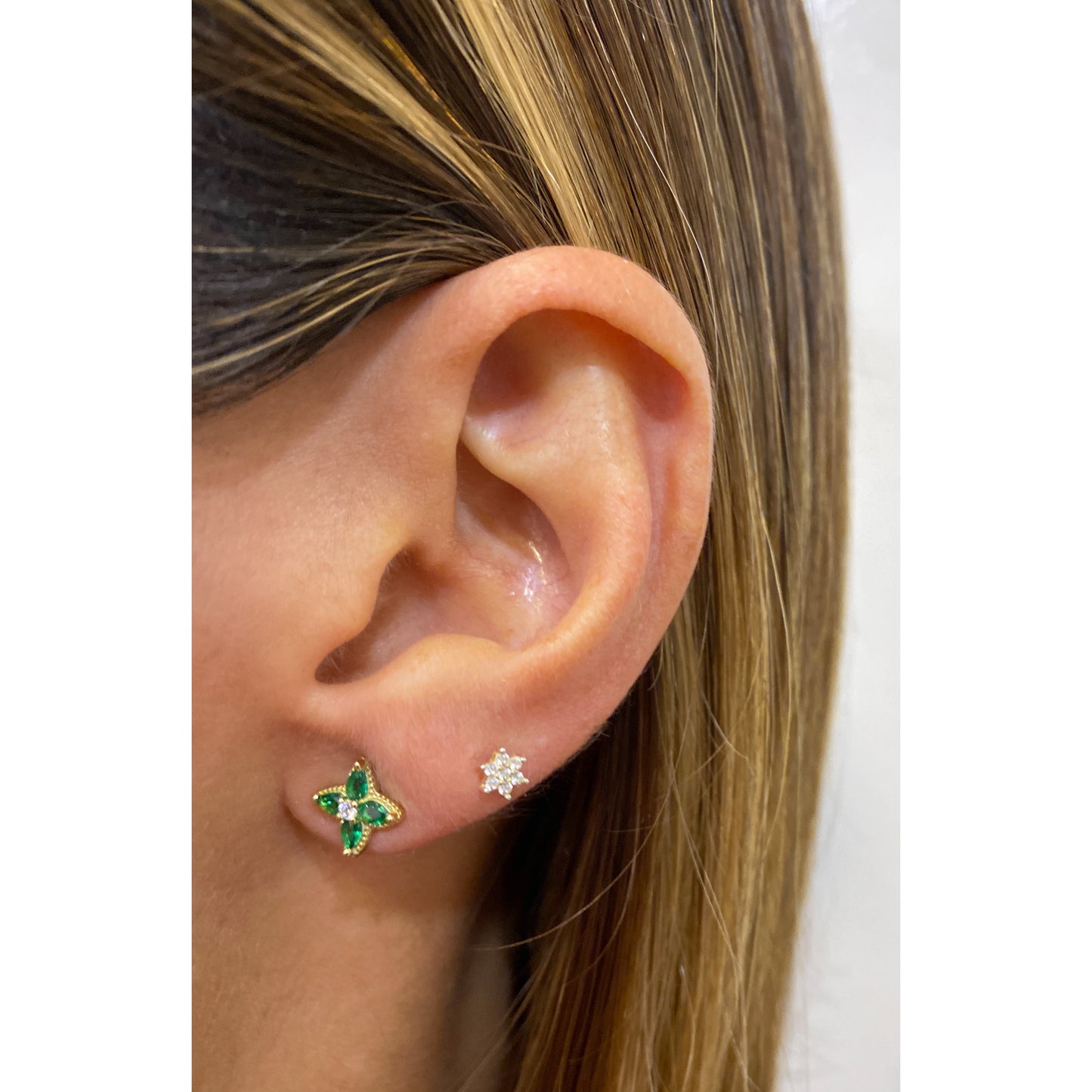 Aretes ADEKI Dorado-Verde