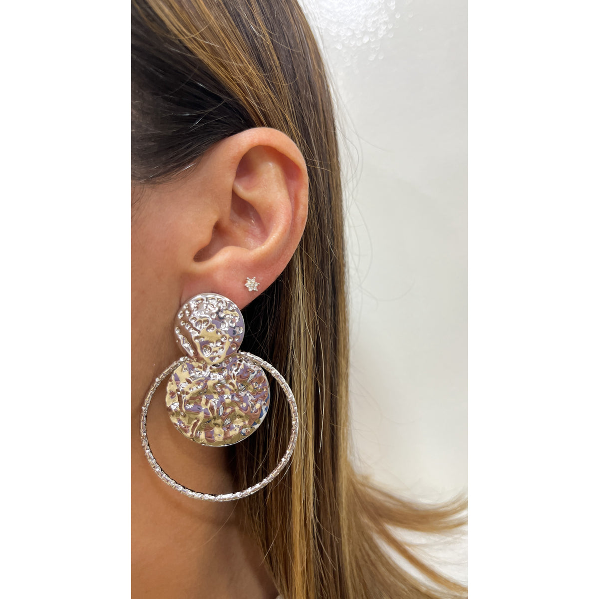 Aretes YUXY Plateados