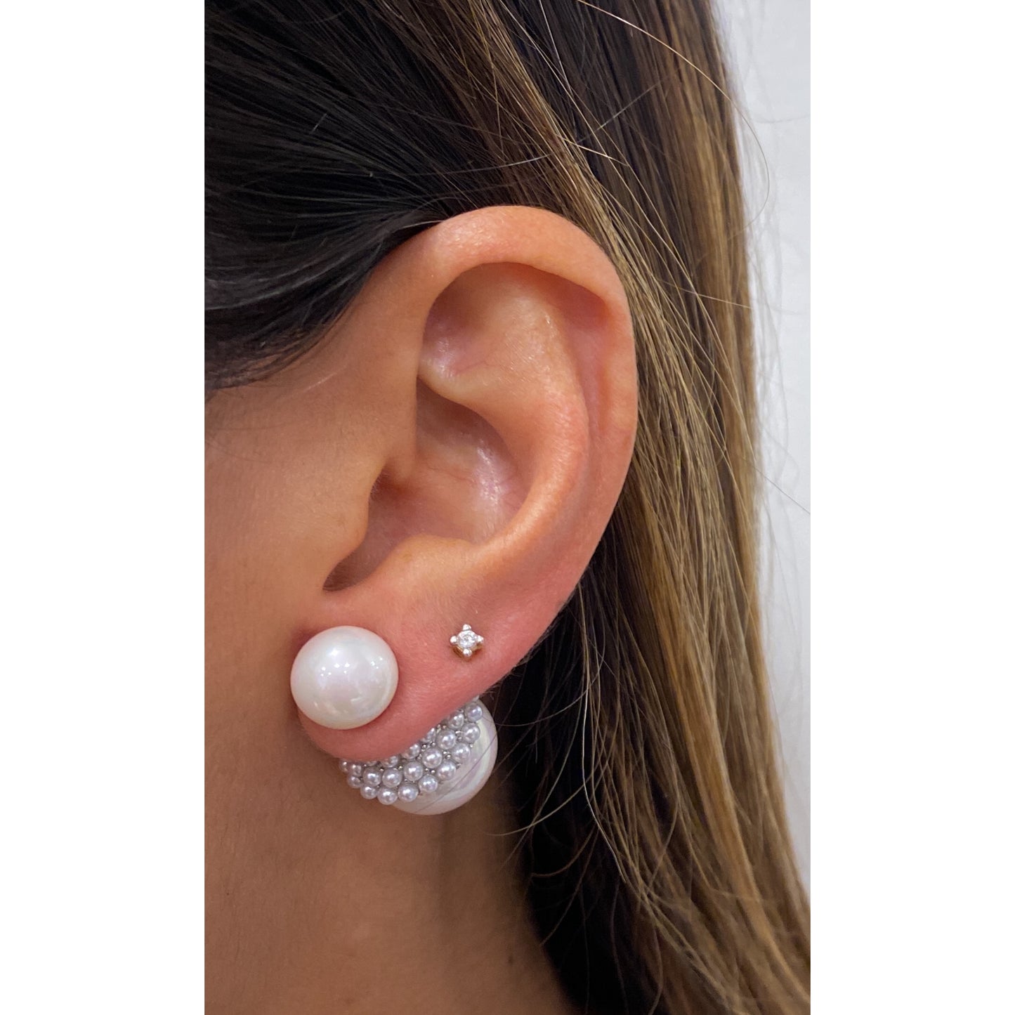 Aretes VIOOA Double Sided - Plateado