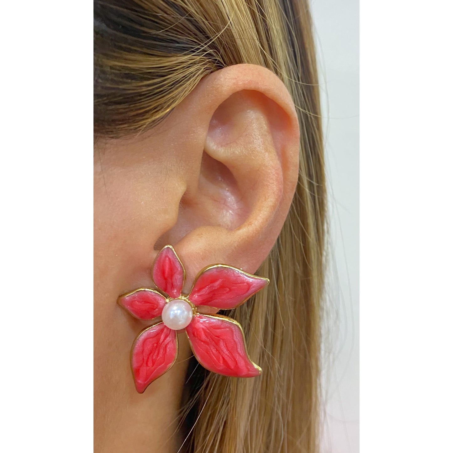 Aretes FLOWY Cereza