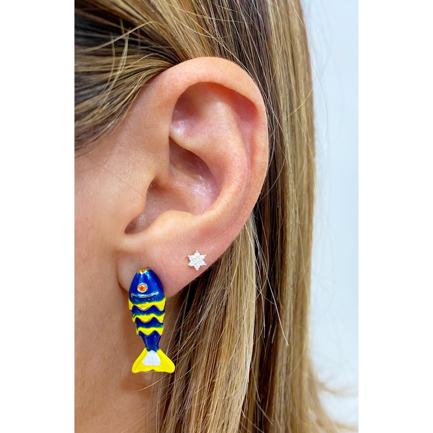 Aretes UKIM Azul Oscuro