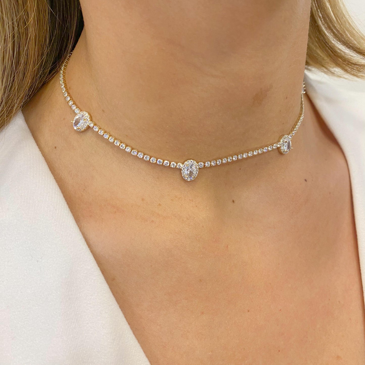 Collar KATRU Dorado-Clear