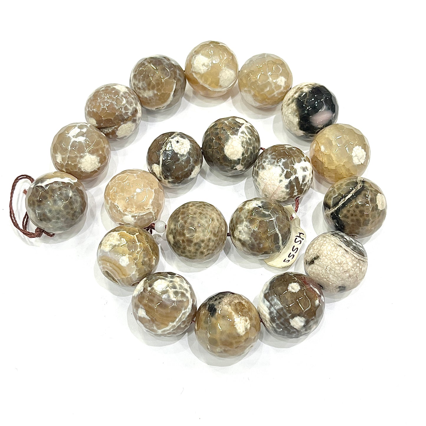 Sarta Agata Beige 20mm