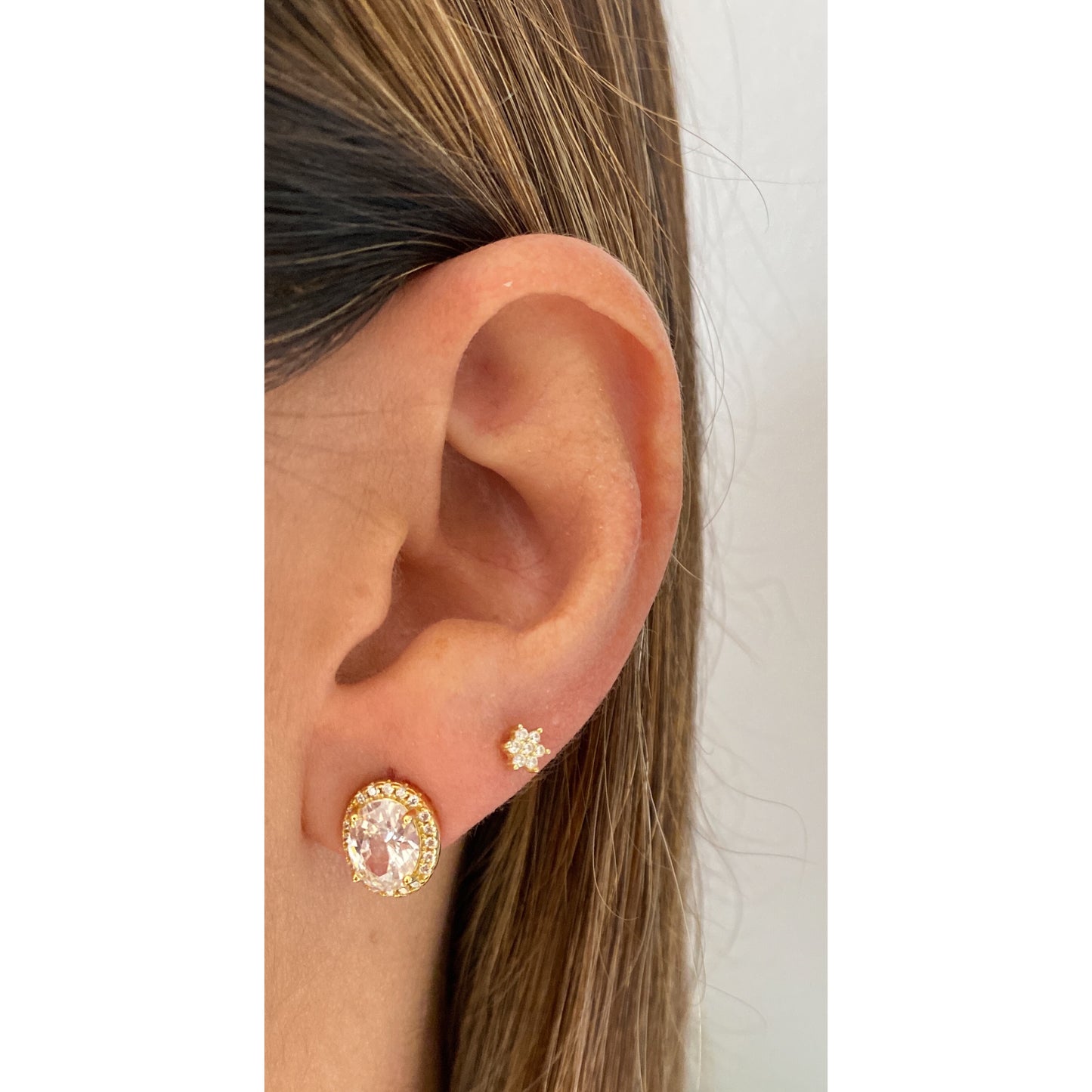 Aretes OPEK Dorado Ovalado 10mm*8mm