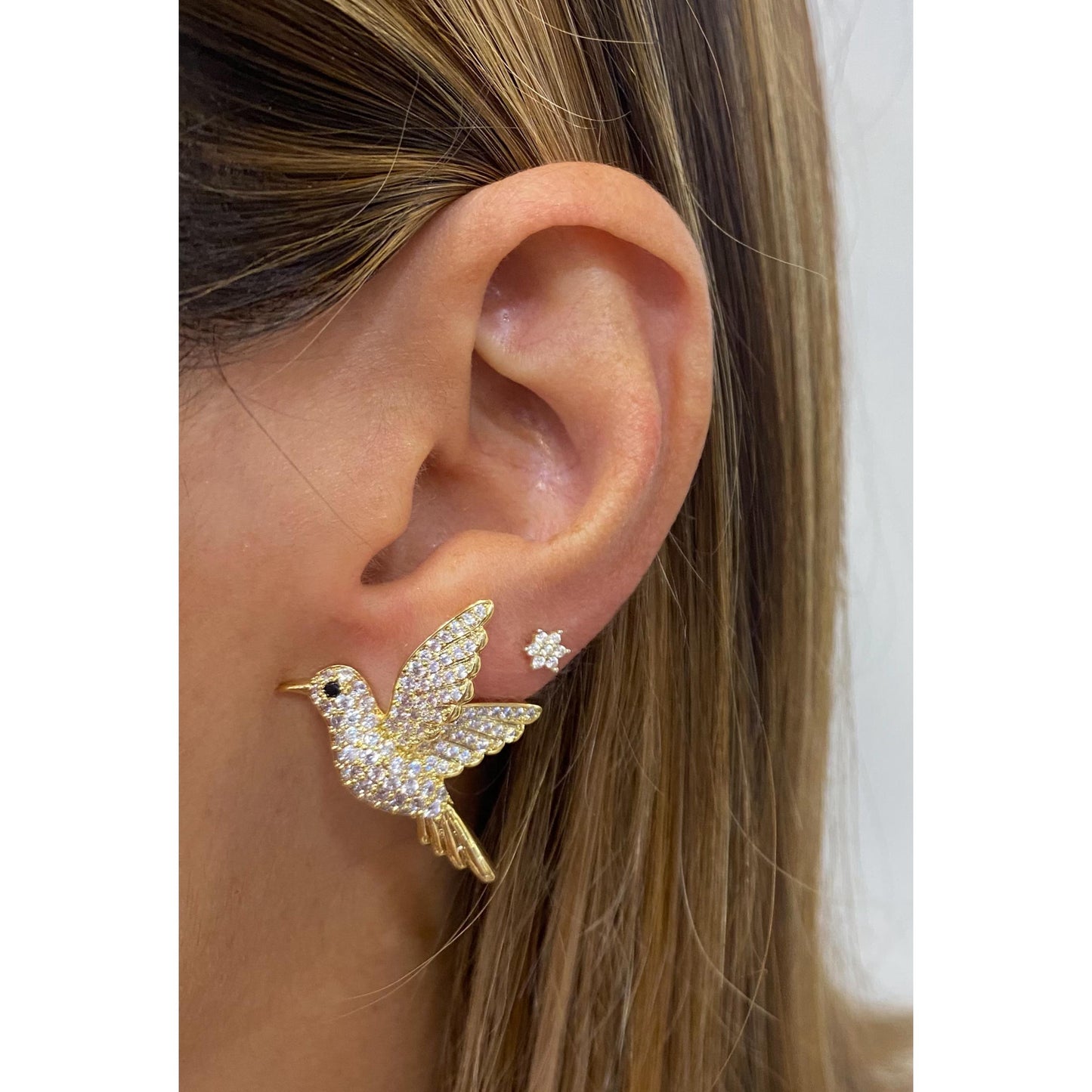 Aretes CASUMI Dorado-Clear