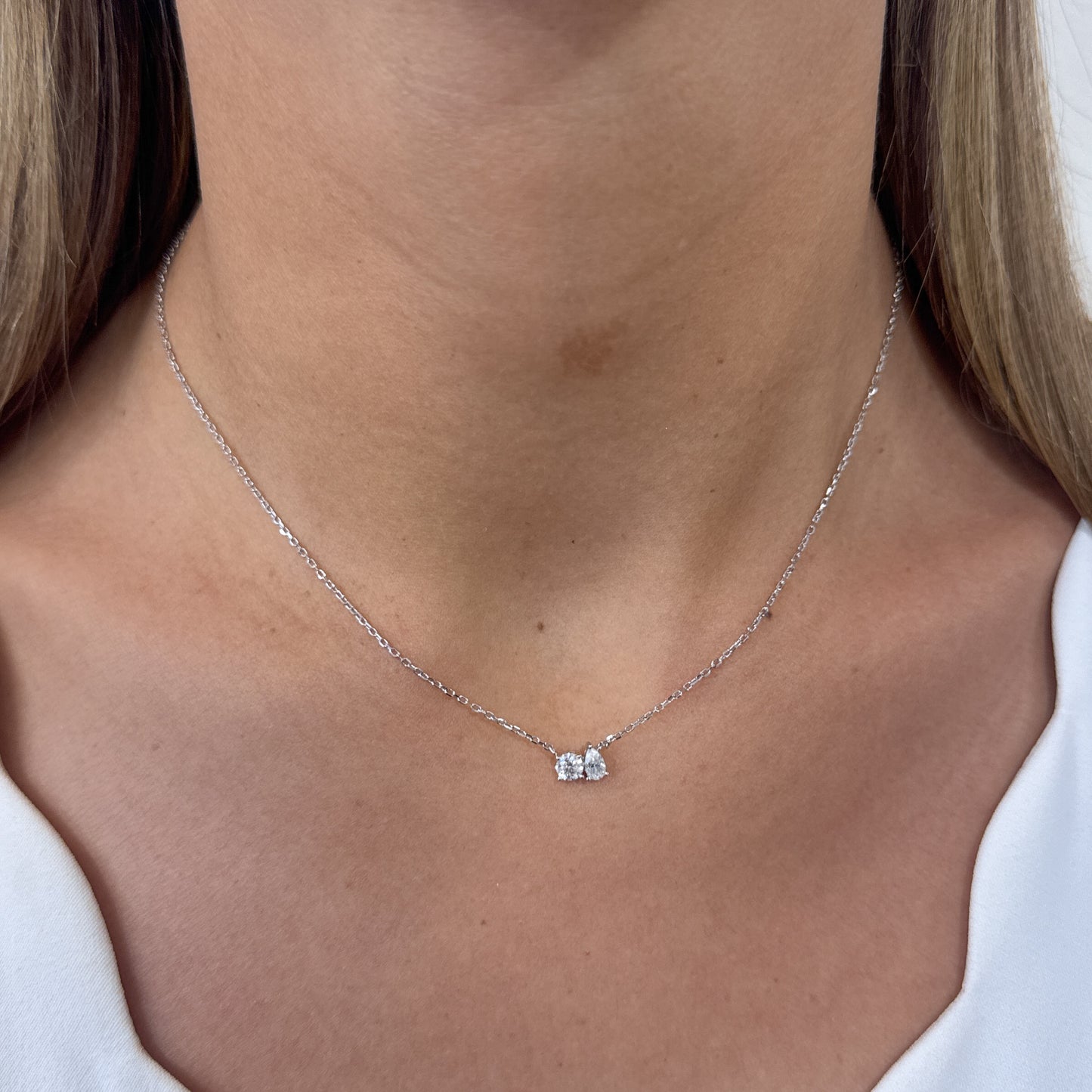 Collar ROVEL Plata Rodinada-Moissanita