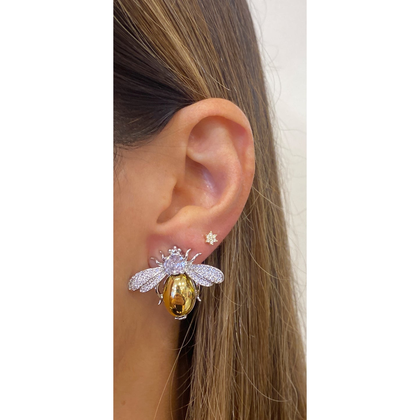 Aretes LETONA Plateado