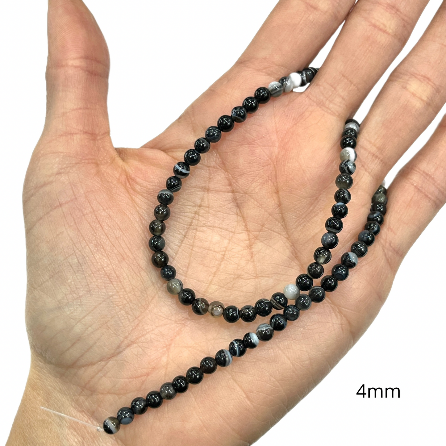 Sarta Agata Negra 4mm