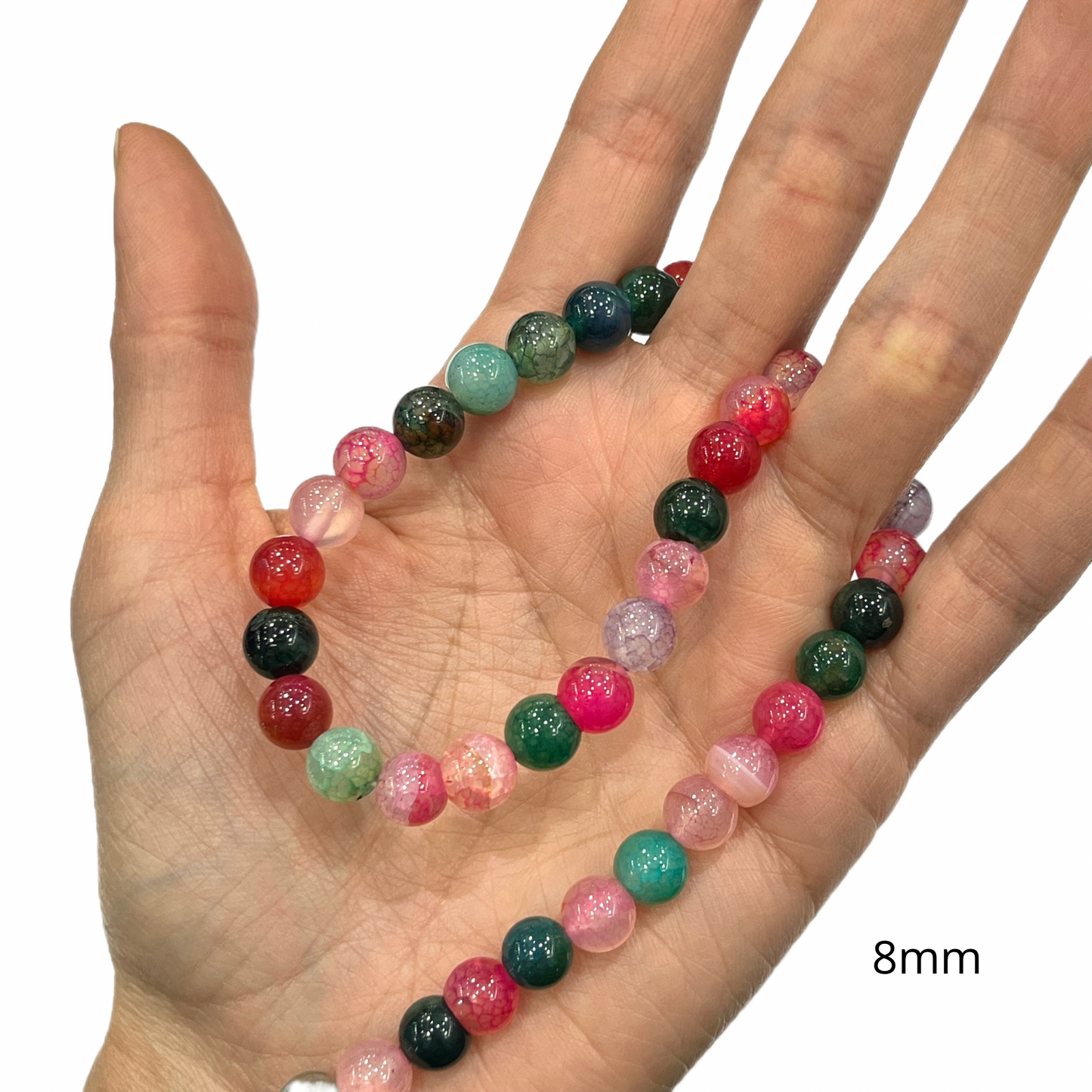 Sarta Agata Multicolor 8mm
