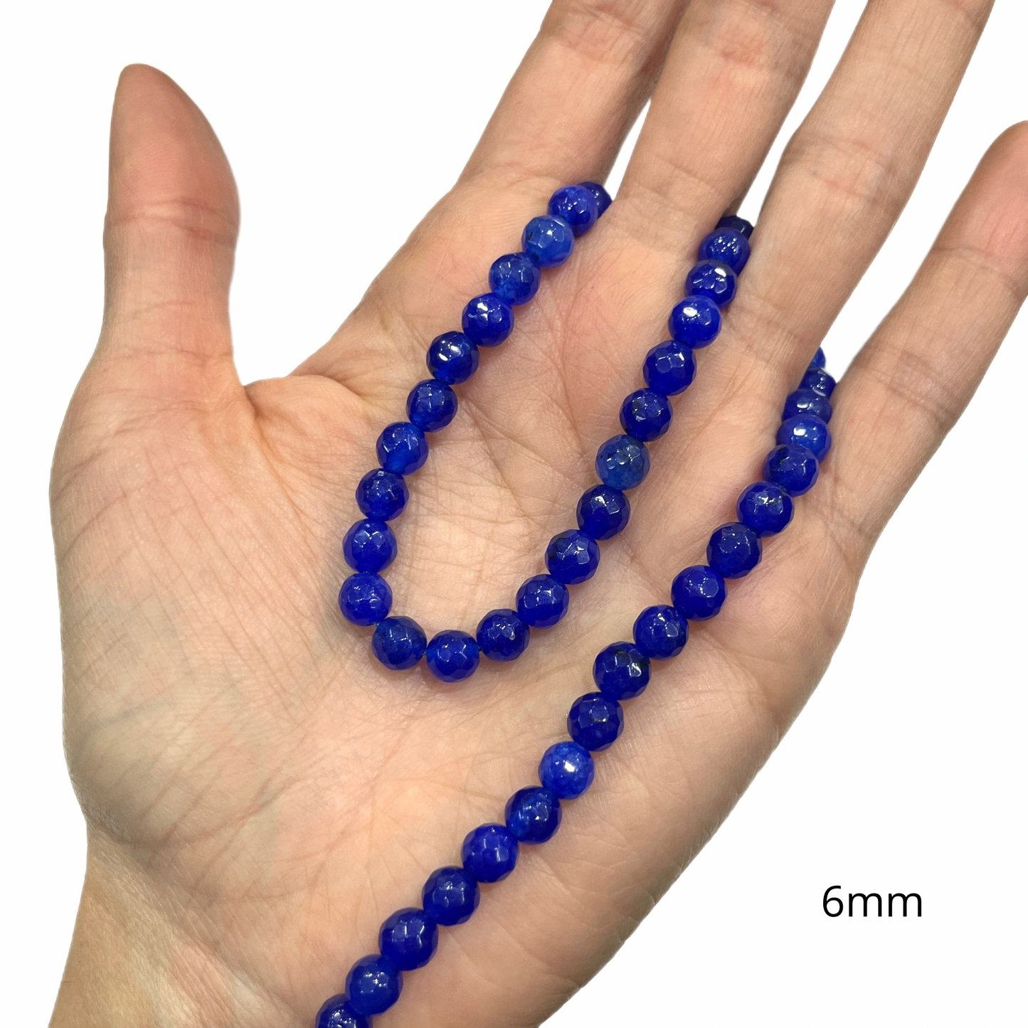 Sarta Agata Facetada Azul 6mm