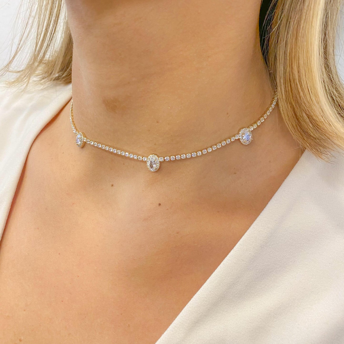 Collar KATRU Dorado-Clear