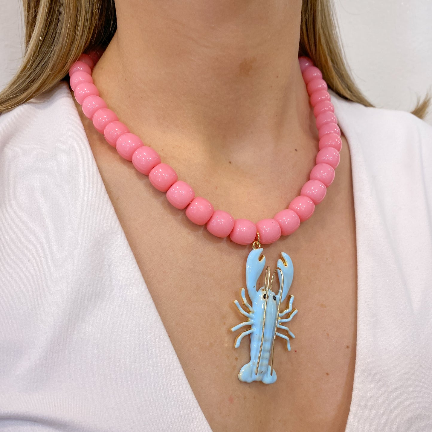Collar ULKAZE Palo Rosa / Turquesa🦞