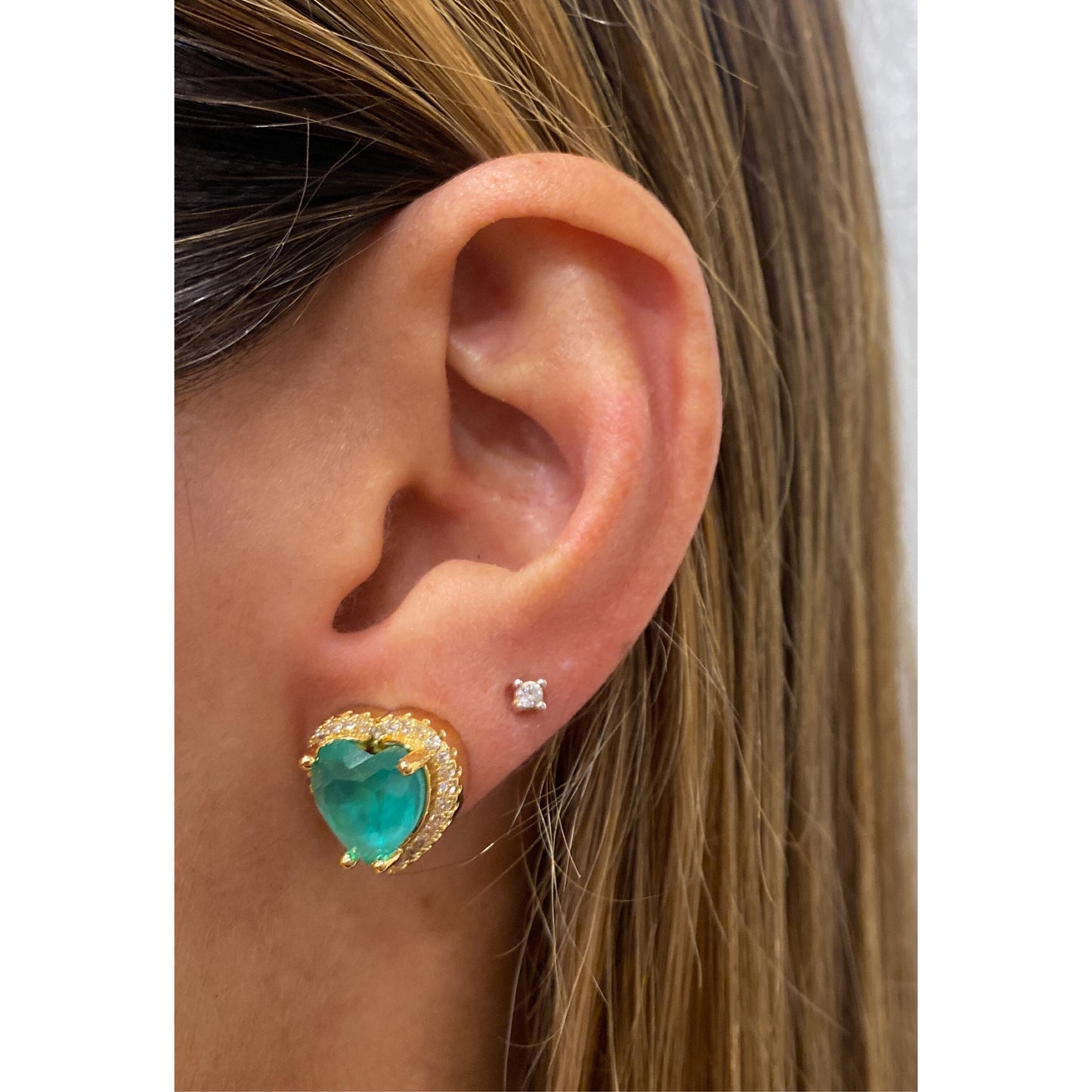Aretes LIKTO Aguamarina