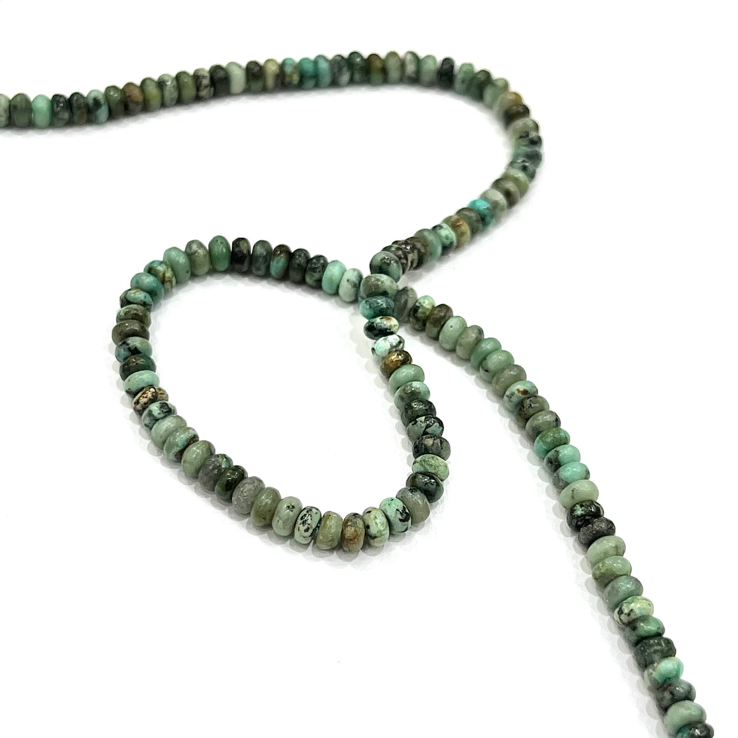 Sarta Róndela Turquesa Africana 2*4mm