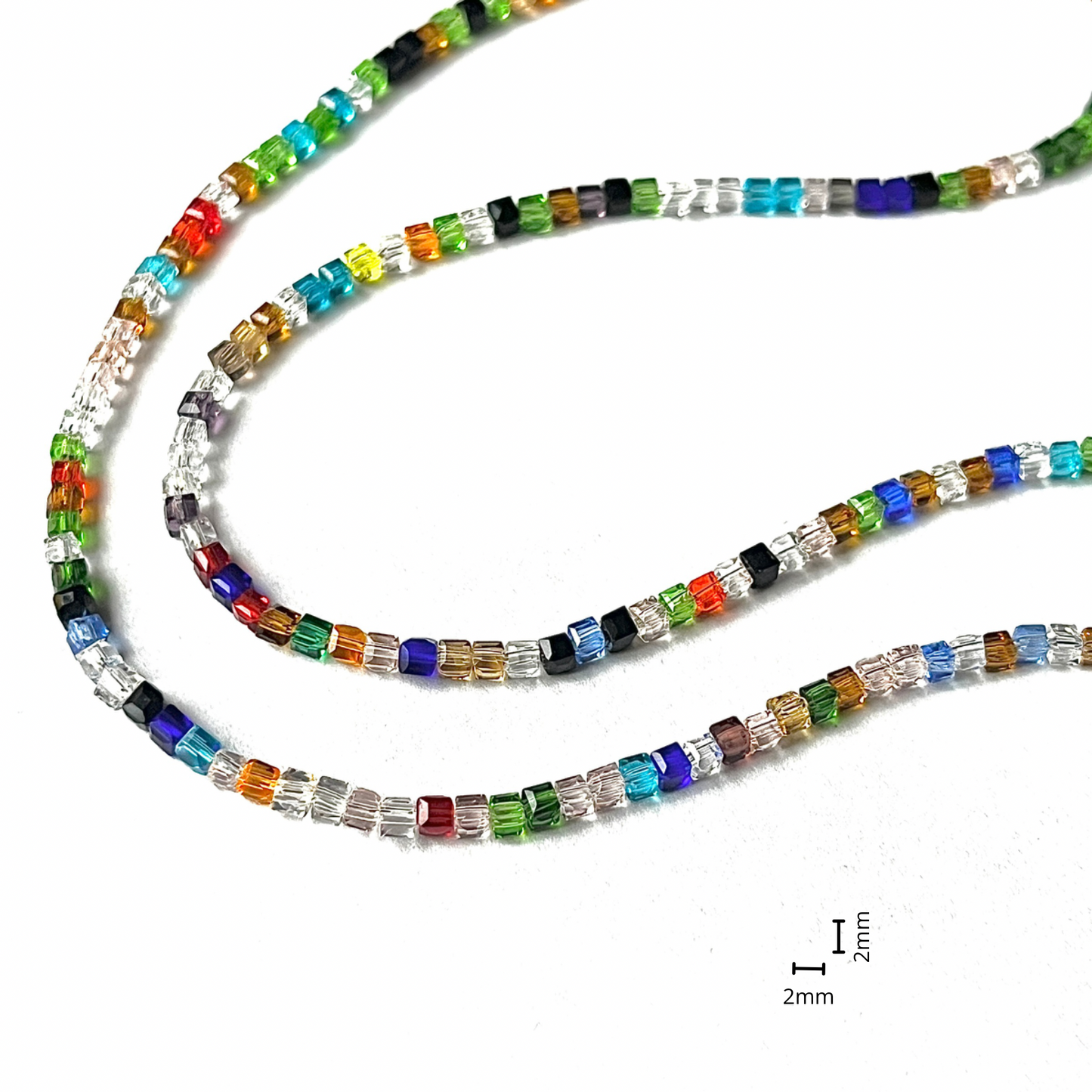 ✨🧊Sarta Murano Cubo Multicolor 2mm🧊✨