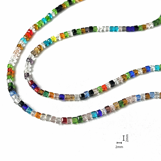 ✨🧊Sarta Murano Cubo Multicolor 2mm🧊✨