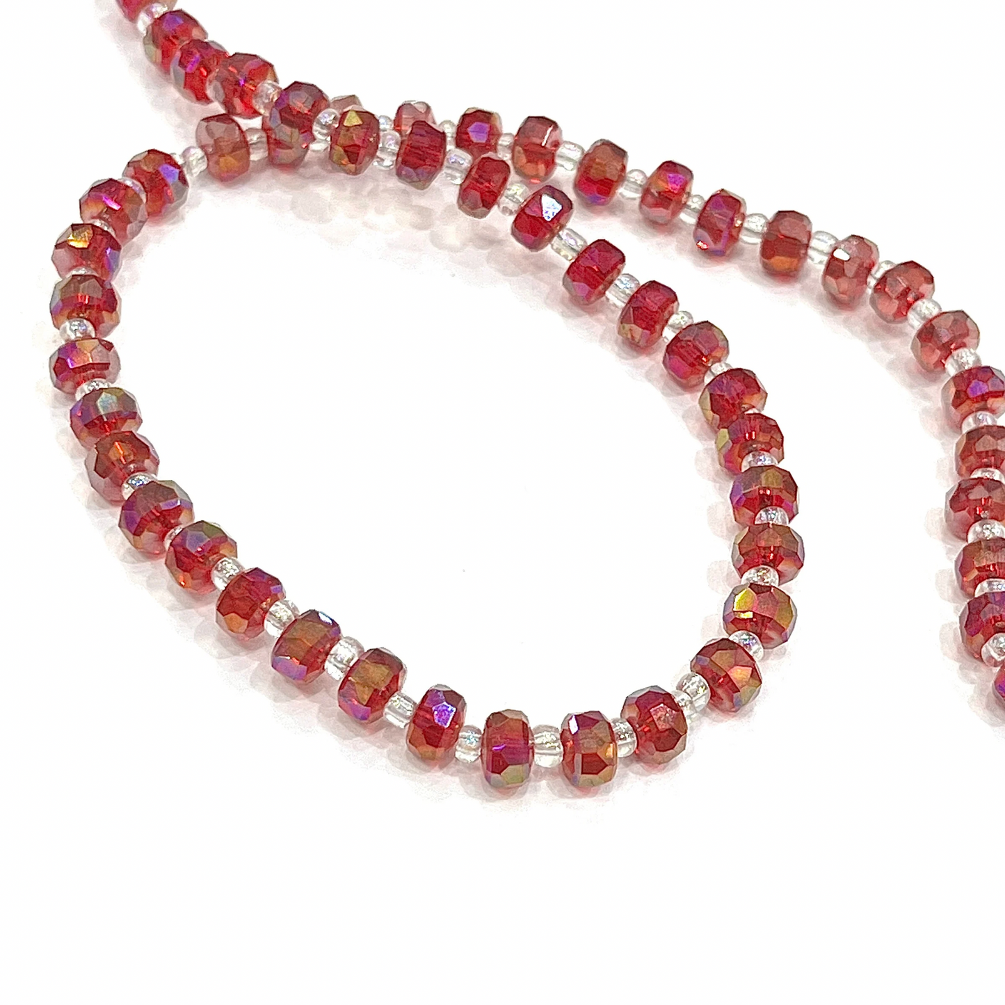 Sarta Murano Cilindro Rojo 6*4mm