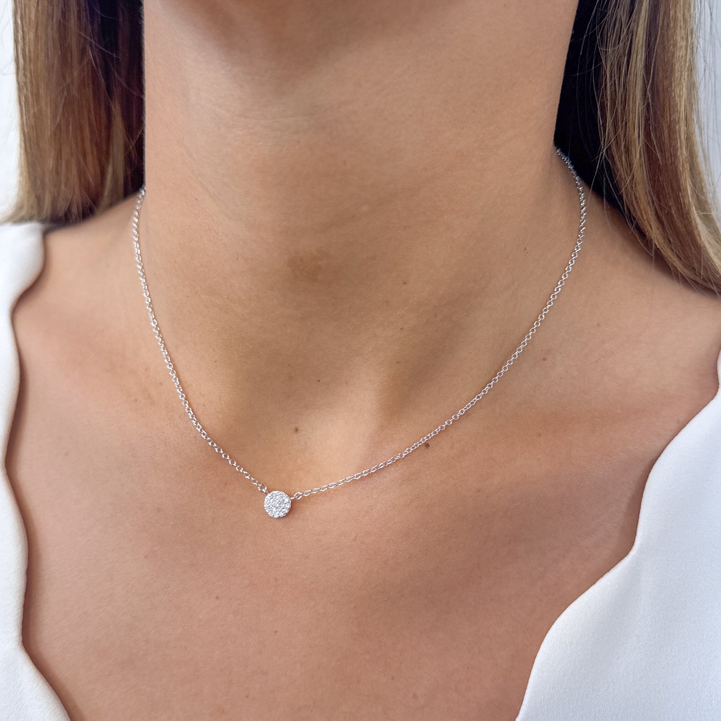 Collar ACIF Rodio-Moissanita