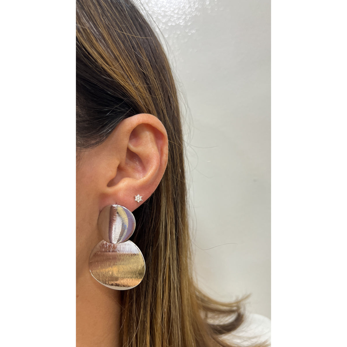Aretes MAWE Plateados
