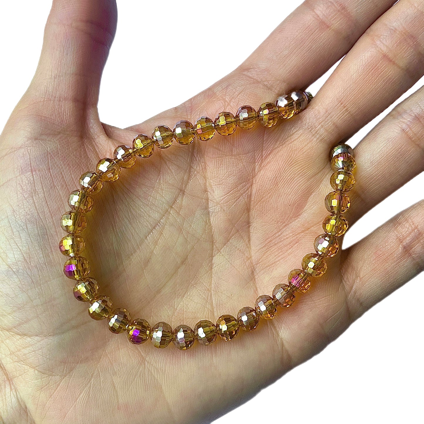✨🪩 Sarta Murano Bola Ambar 6mm 🪩 ✨