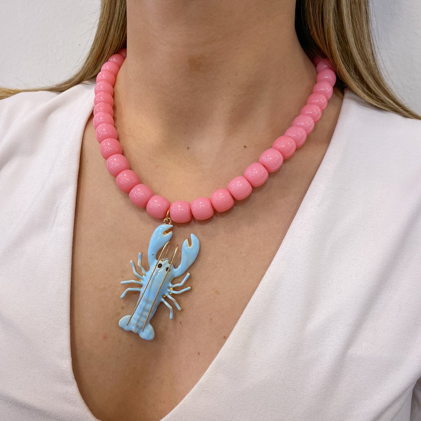 Collar ULKAZE Palo Rosa / Turquesa🦞