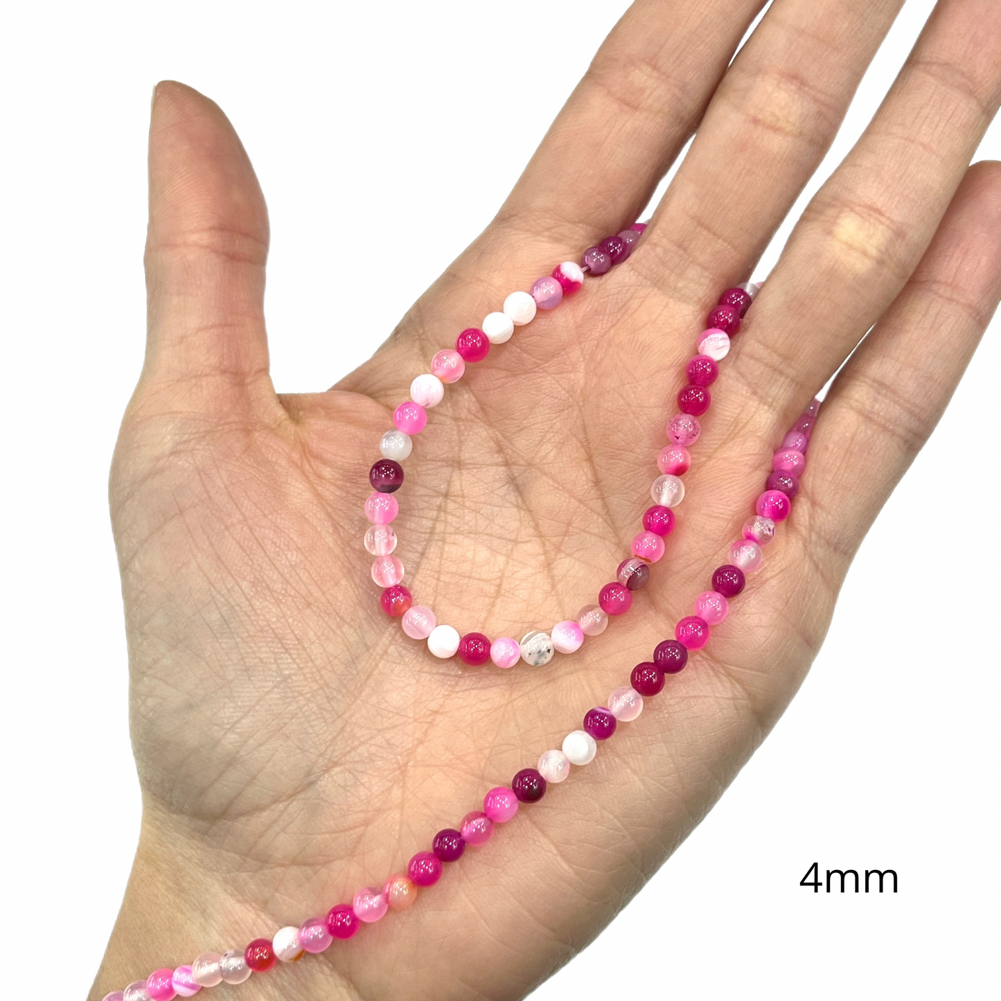 Sarta Agata Fucsia 4mm