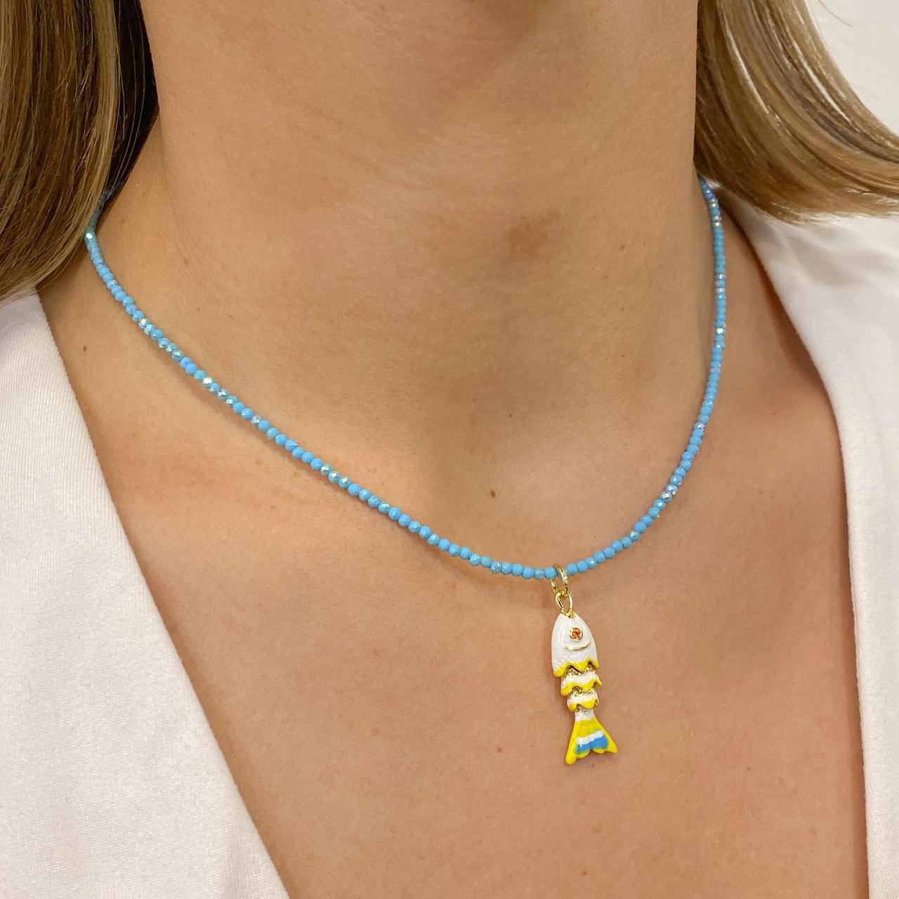 Collar CRAMBY Pez Pequeño Blanco