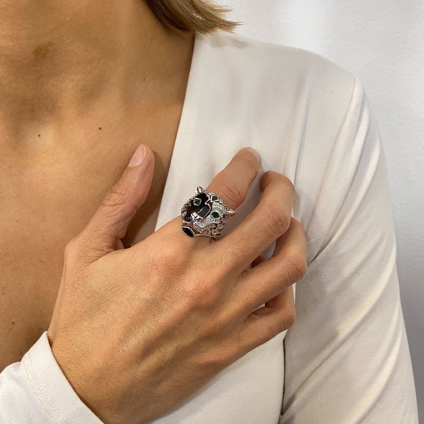 Anillo GRAWO Plateado 🐺 (Ajustable talla 7-8)