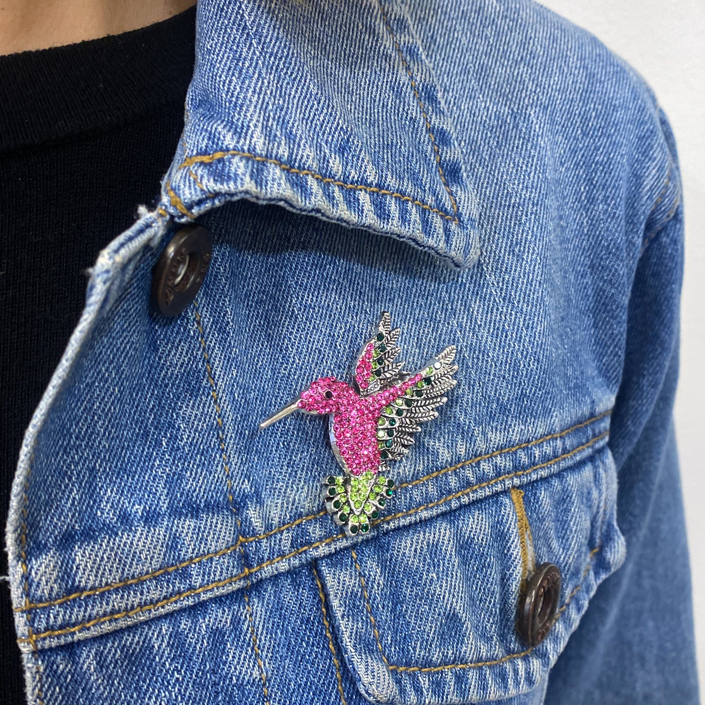 Prendedor ALKOM Rosado-Plateado