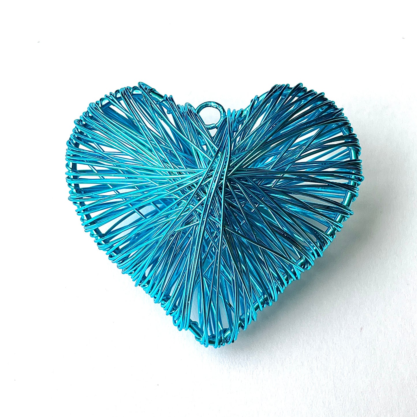 Dije Corazón Grande Alambre Azul 6cm*5,5cm