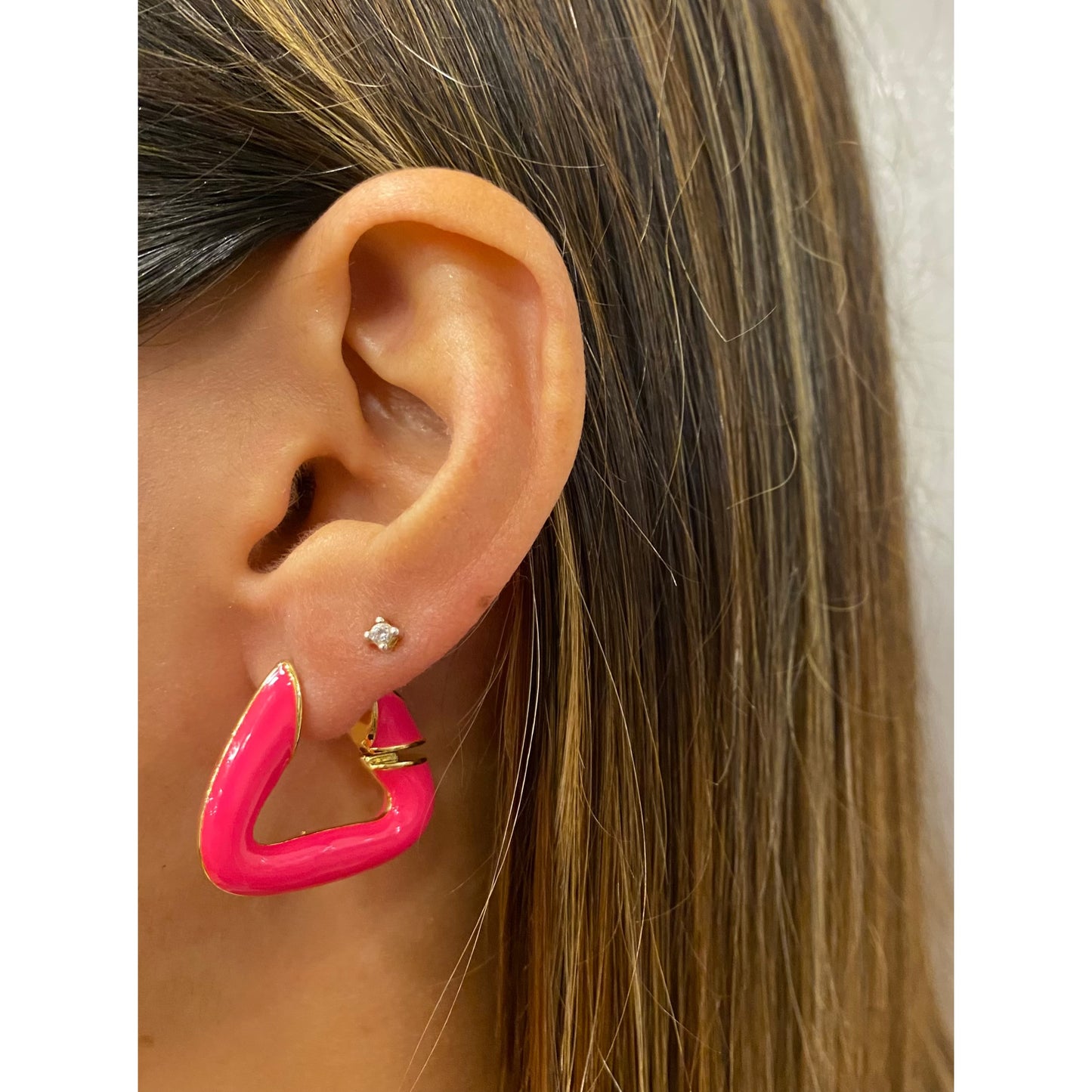Aretes NOTUR Fucsia