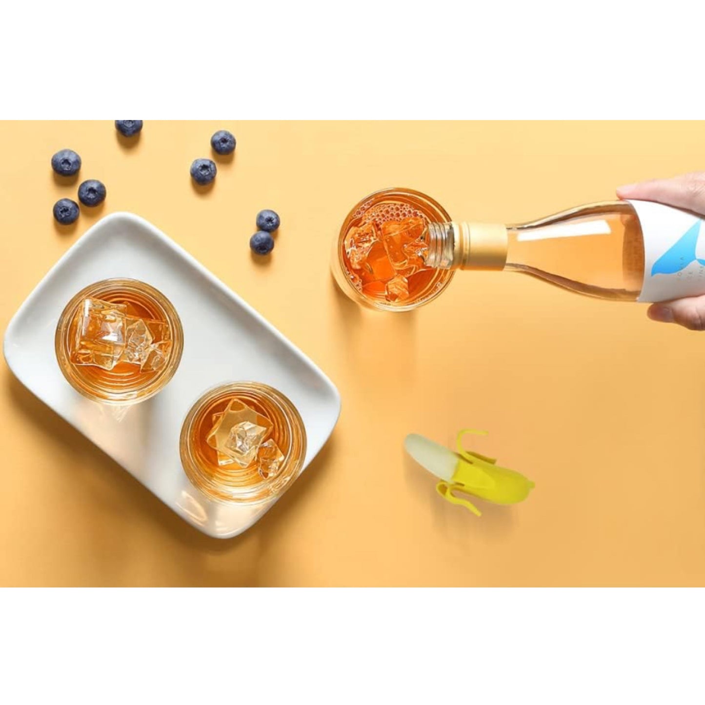 🍌🍷 Tapones de Vino de Banana Para Botellas de Vino–Juego de 2 – A prueba de Fugas