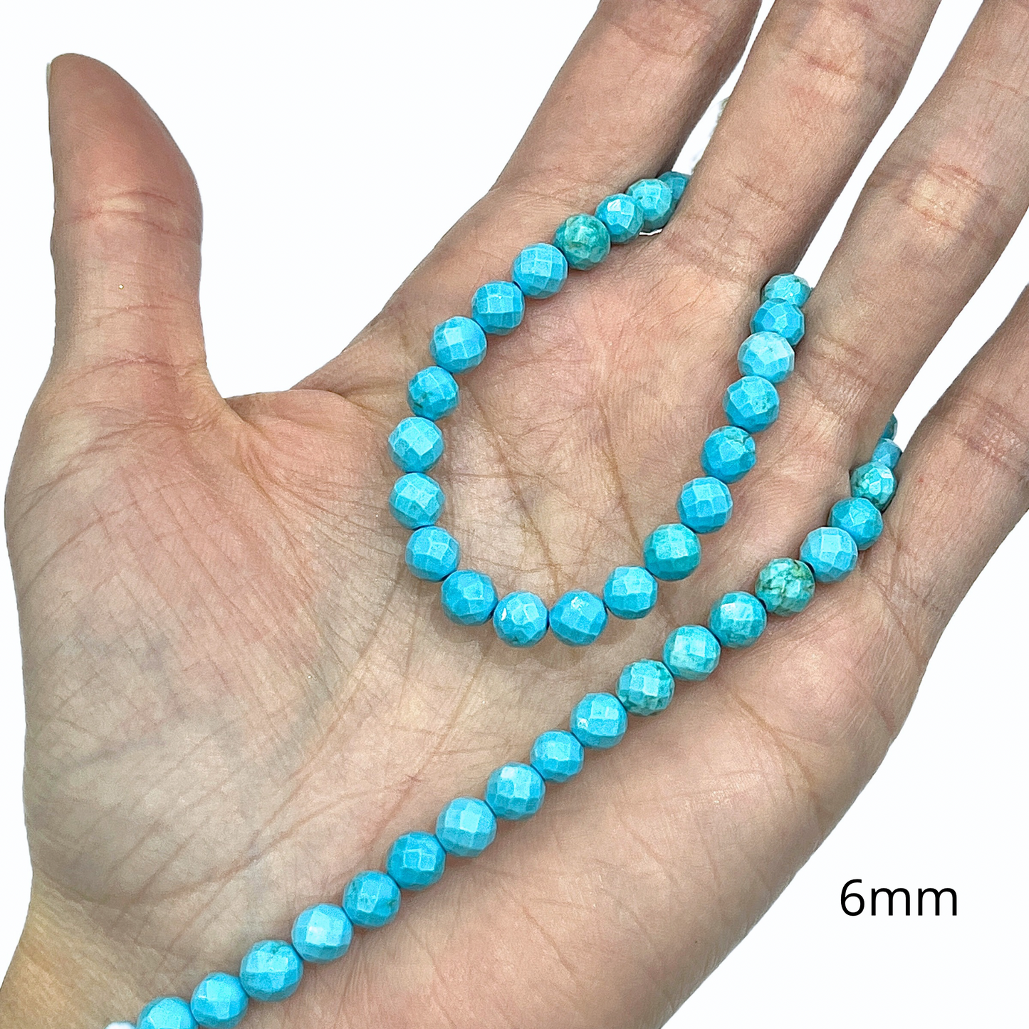 Sarta Turquesa Facetada 6mm
