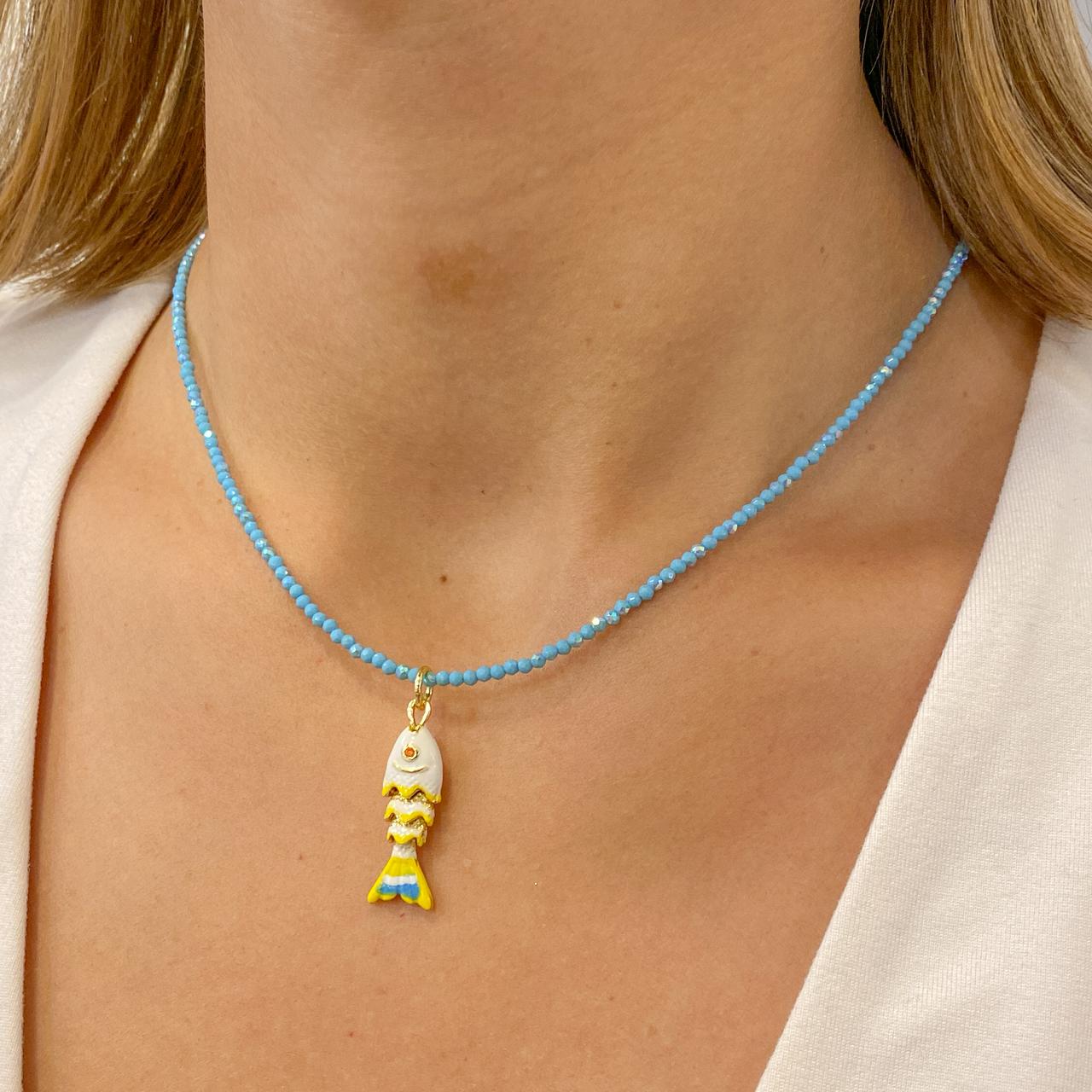 Collar CRAMBY Pez Pequeño Blanco