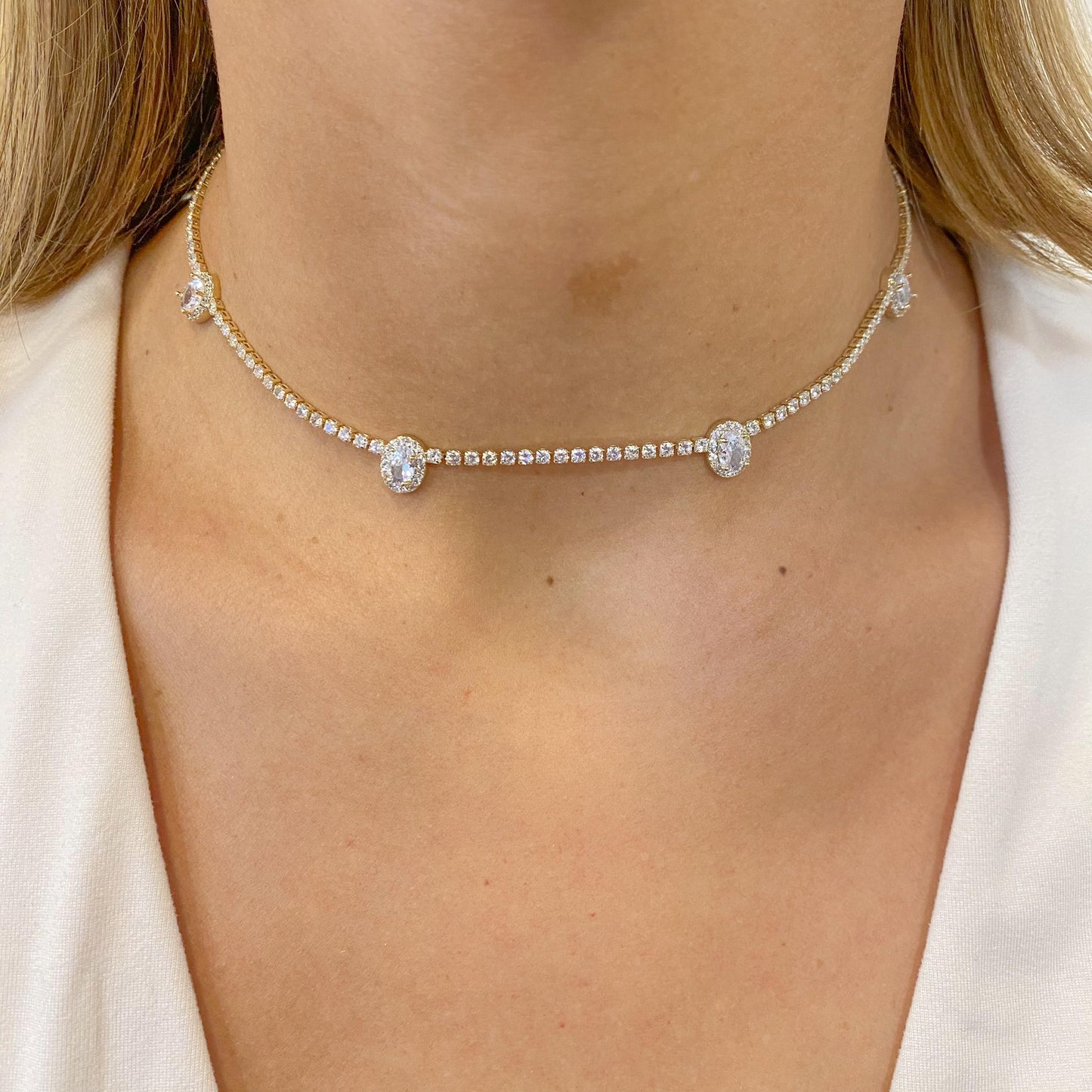 Collar KATRU Dorado-Clear
