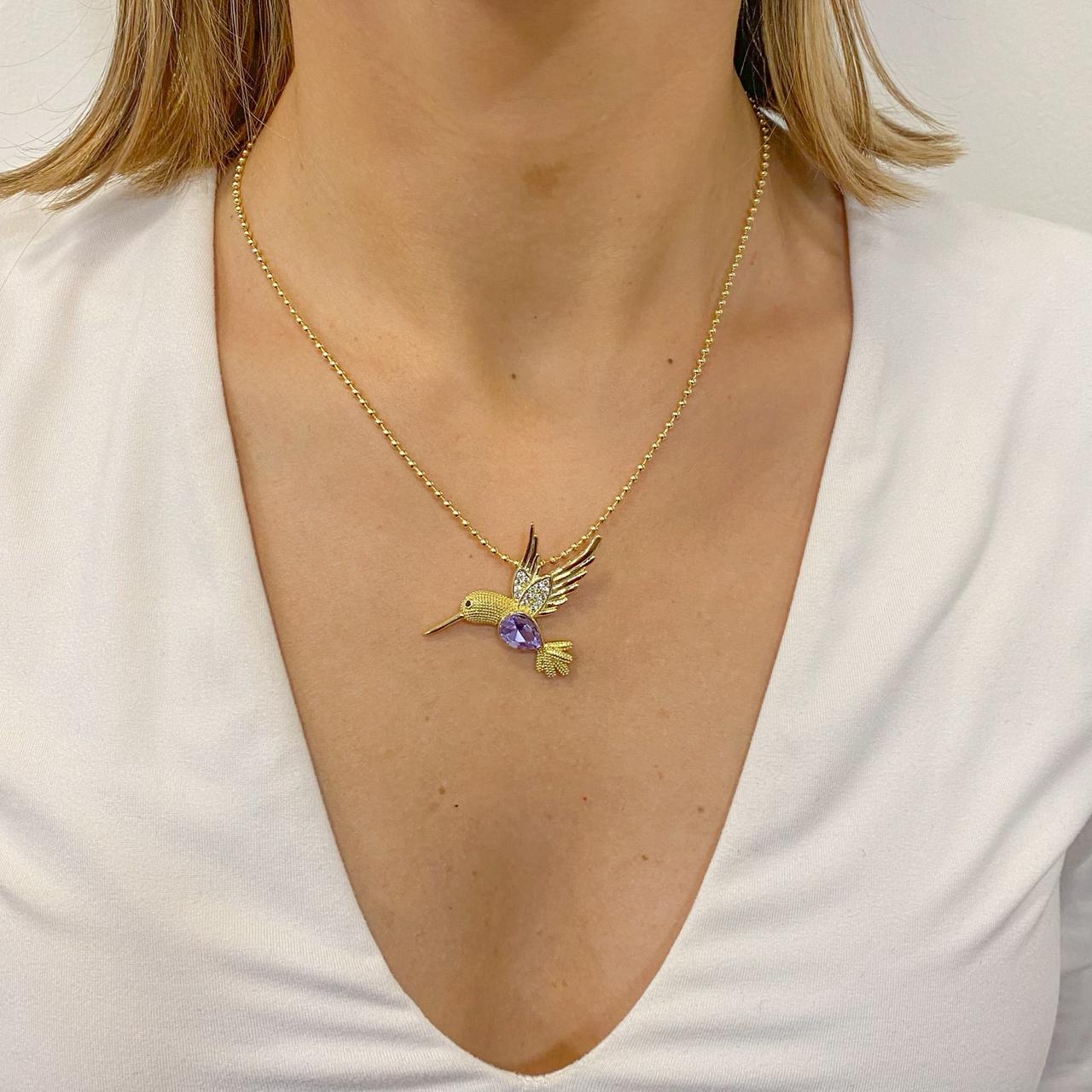 Collar CAVIR Lila-Dorado
