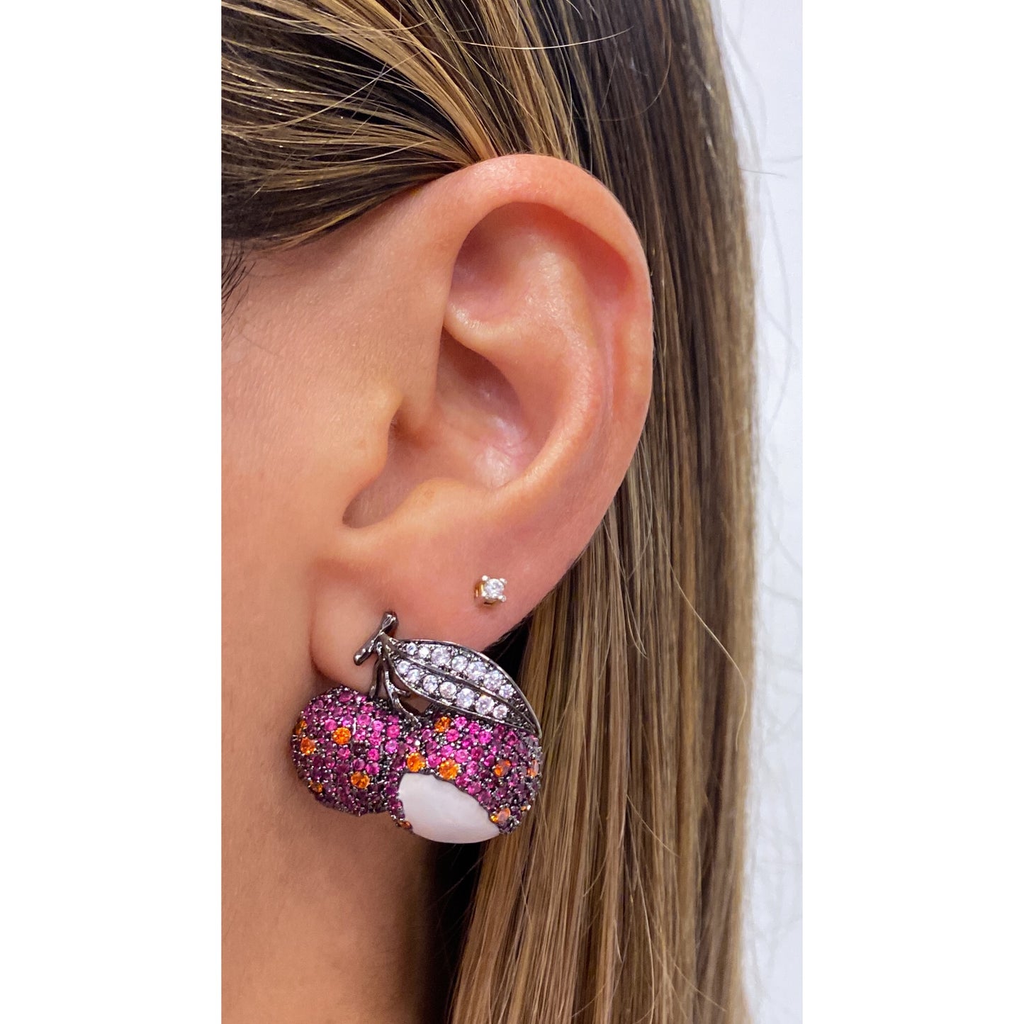 Aretes VERTON Fucsia