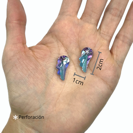 Ala Cristal Checo Efecto Lila- Celeste