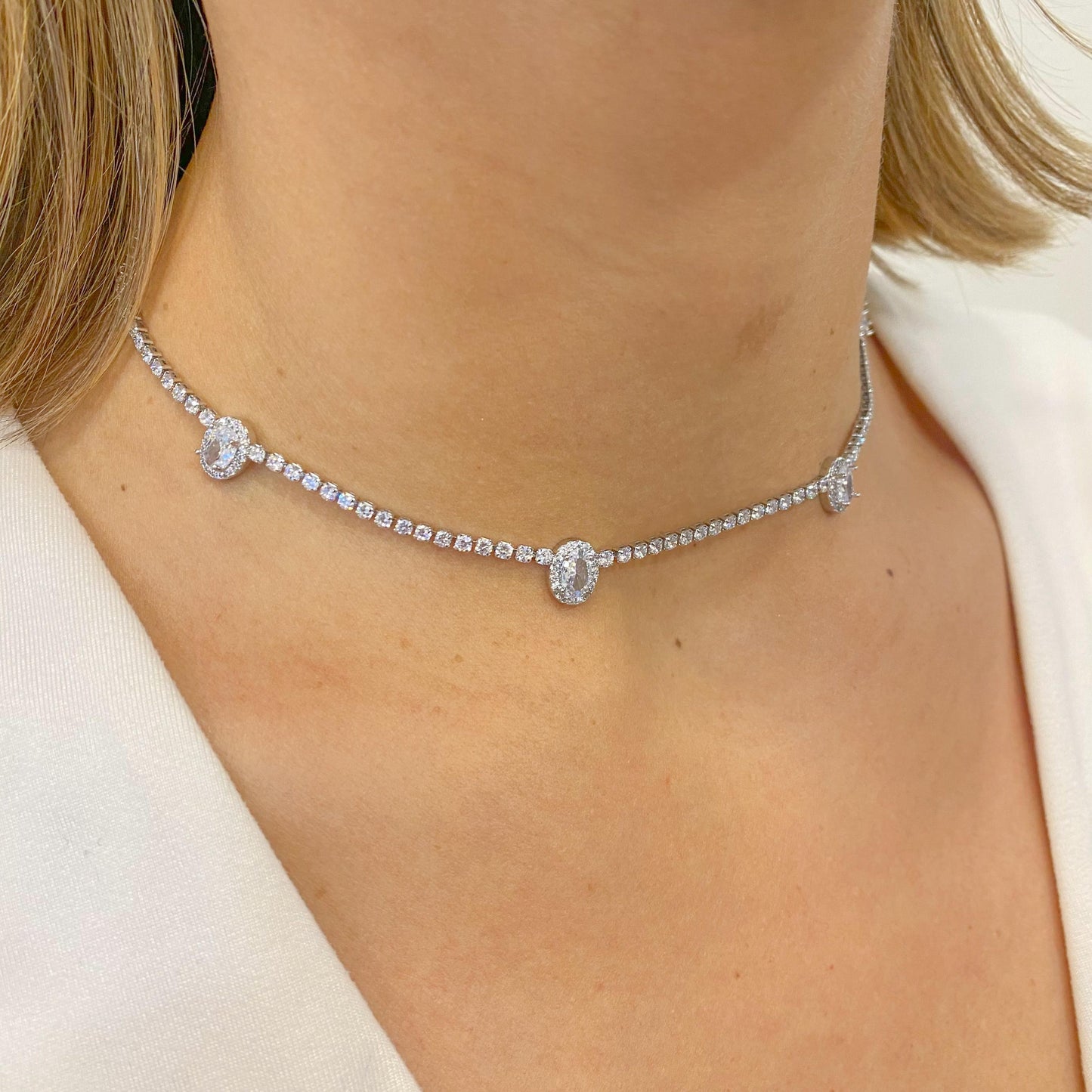 Collar KATRU Plateado-Clear